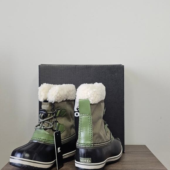Sorel Children' Yoot Pac Waterproof Boots Nylon Size 12 Green NWT - Picture 2 of 8